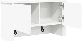 vidaXL Τοίχου Κρεμάστρα Λευκό 50 x 20 x 30 εκ. Επεξεργασμένο ξύλο