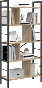 vidaXL Ράφι Βιβλίων Δρύς Sonoma 75 x 30 x 156 εκ. Επεξεργασμένο ξύλο