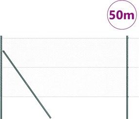 vidaXL Στύλος Περιφράξεων Γκρι 50 x 1 μ (25 χλστ. πλέγμα)