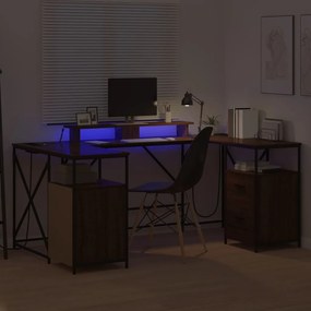 vidaXL Γραφείο Καφέ δρυς 182 x 101 x 87,5 εκ Επεξεργασμένο ξύλο