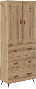 vidaXL Highboard Artisan Oak 69,5 x 34 x 180 εκ. Επεξεργασμένο ξύλο