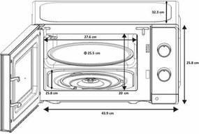 φούρνο μικροκυμάτων Oceanic OCAMO20B12 Μαύρο 20 L