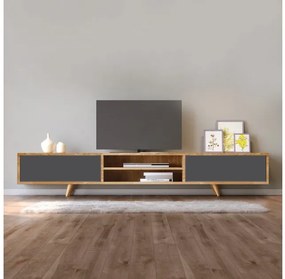 Έπιπλο τηλεόρασης Serine Megapap sapphire oak - ανθρακί 170x37x45εκ. GP055-0026,1-GP055-0026,1-Ανθρακί GP055-0026,1