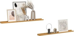 vidaXL Ράφι Τοίχου Επιτοίχιο 2 pcs Μπεζ 100 x 9 x 3 cm