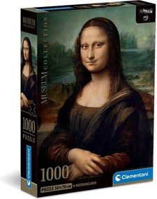 Clementoni Παζλ Museum Collection Leonardo Da Vinci: Μόνα Λίζα 1000 τμχ - Compact Box