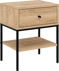 Κομοδίνο Lisa Megapap χρώμα saphhire oak 45x35x56εκ.