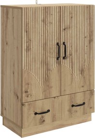 vidaXL Πλαϊνό γραφείο Artisan Δρυς 66 x 34,5 x 92 εκ.