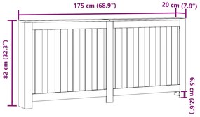Κάλυμμα Καλοριφέρ Γκρι Sonoma 175x20x82 εκ Επεξεργασμένο Ξύλο 852758