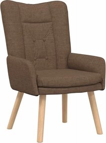 vidaXL Πολυθρόνα Καφέ 63 x 67 x 94 εκ. Ύφασμα και κόντρα πλακέ