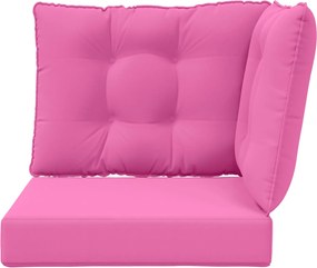 vidaXL Μαξιλάρι Καναπέ Εξωτερικού Χώρου 3 pcs Ροζ Πολυεστέρας