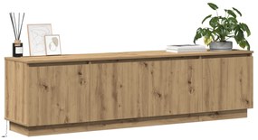 vidaXL ντουλάπι τηλεόρασης  με LED Artisan Oak 180x38x49 εκ. Επεξεργασμένο ξύλο
