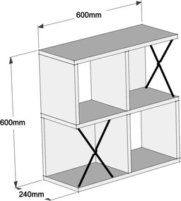 ΡΑΦΙΕΡΑ ΤΟΙΧΟΥ ΜΕΛΑΜΙΝΗΣ HM9520.03 ΣΕ ΛΕΥΚΟ ΧΡΩΜΑ 60x24x60Y εκ.