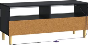vidaXL Ντουλάπα LED Τηλεόρασης ARNHEM 100 x 35 x 43 εκ. Μαύρο