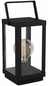 Φωτιστικό Επιτραπέζιο 43623 Bradford 1/E27 Black-Clear Eglo Metal, Glass