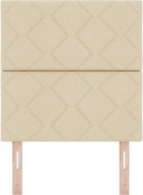 vidaXL Κεφαλάρι με κεφαλάρι Κρεμ 80 cm ύφασμα