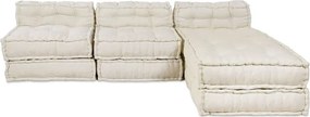 vidaXL Μονάδα Μοντέρνου Καναπέ Ύφασμα Κρεμ 210 x 140 x 56 εκ.