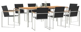 vidaXL Σετ Γευμάτων 9 Τεμαχίων από Μασίφ Ξύλο Teak