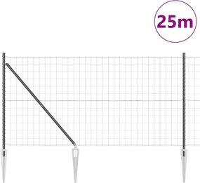 vidaXL Συρματόπλεγμα με ακίδες 25 x 1,2 μ (Υ x Ύψος)