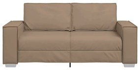 vidaXL Καναπές 140cm Καπουτσίνο ύφασμα
