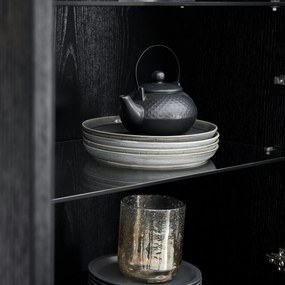 Tokyo Display Cabinet Black Oak