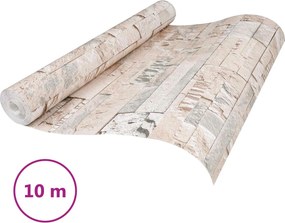 vidaXL 3D Ταπετσαρία Πέτρας Μπεζ 10 x 0,53 μ Μη Υφασμένο Ύφασμα