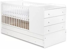 Κρεβατάκι μωρού Elgin 101, 80x120, 80x170, 95cm, 96 kg, Τάβλες για Κρεβάτι, Δεν ρυθμίζεται, Ρυθμιζόμενο ύψος ύπνου, Άσπρο, Ξύλο: Πεύκο | Epipla1.gr
