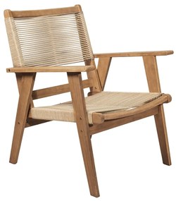 Πολυθρόνα Κήπου COFFEE Φυσικό Wicker/Ξύλο 66x71x84cm
