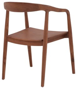 Καρέκλα - Πολυθρόνα Zonge σκελετός teak ξύλο σε καρυδί 54x57x76 εκ. 54x57x76 εκ.