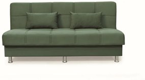 FELINA GREEN ΥΦΑΣΜΑ 3ΘΕΣΙΟΣ ΚΑΝΑΠΕΣ/ΚΡΕΒΑΤΙ ΜΕ ΑΠΟΘ.ΧΩΡΟ 182X90εκ.