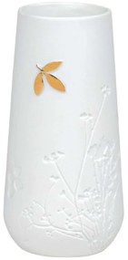 Βάζο Gold Leaf Mini LBTRD0016560 Φ5x10,5cm White-Gold Raeder Πορσελάνη,Γυαλί
