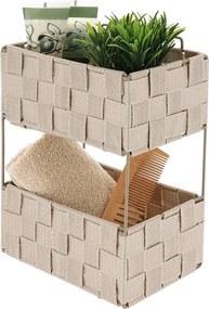 Ραφιέρα Μπάνιου Διπλή (20.5x13x28) T-D Beige 84230161