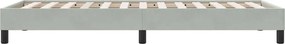 vidaXL Box Spring κρεβάτι χωρίς στρώμα ανοιχτό γκρι Βελούδινο