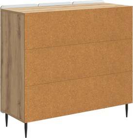 vidaXL Πλαϊνό γραφείο Artisan Δρυς 89 x 34,5 x 82 εκ.