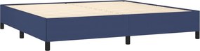 vidaXL Κρεβάτι Boxspring με Στρώμα Μπλε 200x200 εκ. Υφασμάτινο