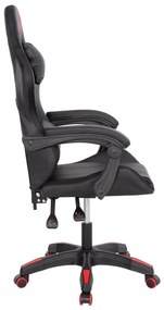 ΠΟΛΥΘΡΟΝΑ GAMING DARREN  ΜΑΥΡΟ-ΚΟΚΚΙΝΟ PVC &amp; NYLON 51x49x125Υεκ.