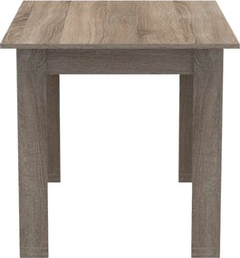 Τραπέζι Manka pakoworld σε sonoma truffle απόχρωση 110x80x77εκ