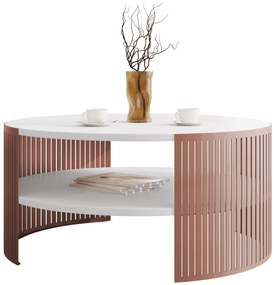 Τραπεζάκι σαλονιού Fikoli Ember-Leuko - 75.00Χ40.00Χ75.00cm