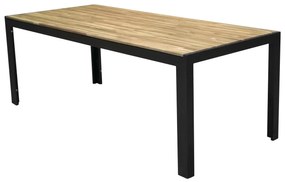 Τραπέζι εξωτερικού χώρου Dallas 673, Ξύλο, 76x90cm, 31 kg, Ακακία, Μαύρο, Μέταλλο, Ξύλο: Ακακία | Epipla1.gr