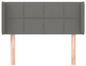 vidaXL Κεφαλάρι με Πτερύγια Σκούρο Γκρι 93x16x78/88 εκ. Υφασμάτινο