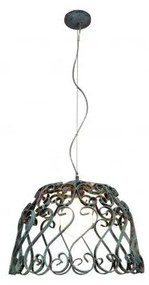 Κρεμαστό Φωτιστικό Οροφής 1xE27 Vintage Φ125cm Lewis Homelighting  77-4023 Λευκό
