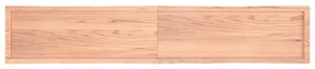 vidaXL Επιφ Τραπεζιού Αν Καφέ 220x40x(2-4)εκ.Ακατέργ. Μασίφ Ξύλο Δρυός