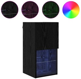 vidaXL Κρεμαστός θρανίο τηλεόρασης Μαύρη Οξυά 30,5 x 30 x 60 εκ.