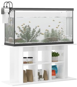 vidaXL Βάση Ενυδρείου Γυαλ. Λευκό 120x40x60 εκ. από Επεξεργασμένο Ξύλο