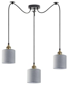 Φωτιστικό Οροφής Adept 77-8734 40x40x300cm 3xE27 60W Multi-Grey Homelighting