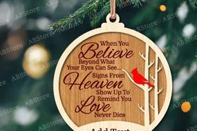 Σετ των 3 Intra απο ξύλο plywood 3mm-4mm πάχος Χριστουγεννιάτικο καρδινάλιο στολίδι με λέιζερ Δίασταση 8x8 cm INTRAFABR-105643310