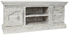 Τηλεόραση DKD Home Decor 8424001858347 Μέταλλο Λευκό Ξύλο από Μάνγκο 160 x 40 x 65 cm