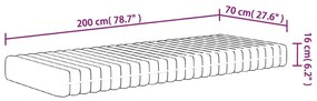 Στρώμα Αφρού Medium Soft 70x200 εκ. - Λευκό