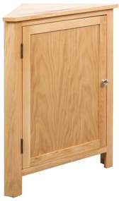 vidaXL Ντουλάπι Γωνιακό 59 x 45 x 80 εκ. από Μασίφ Ξύλο Δρυός