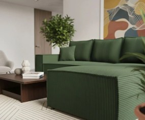 Γωνιακός καναπές Malaga mini I-Prasino-Δεξιά