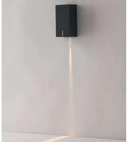 Φωτιστικό Τοίχου - Απλίκα Laser LED-LASER 3W Led 4x3x7,5cm Black Intec